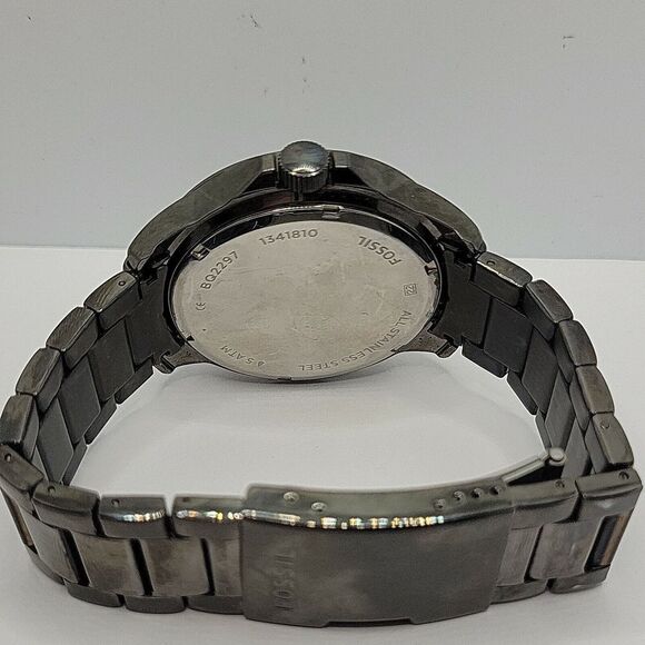 FOSSIL BQ2297 Men's Stainless Steel Analog Black Dial Quartz Genuine Watch BC318 - Picture 11 of 11